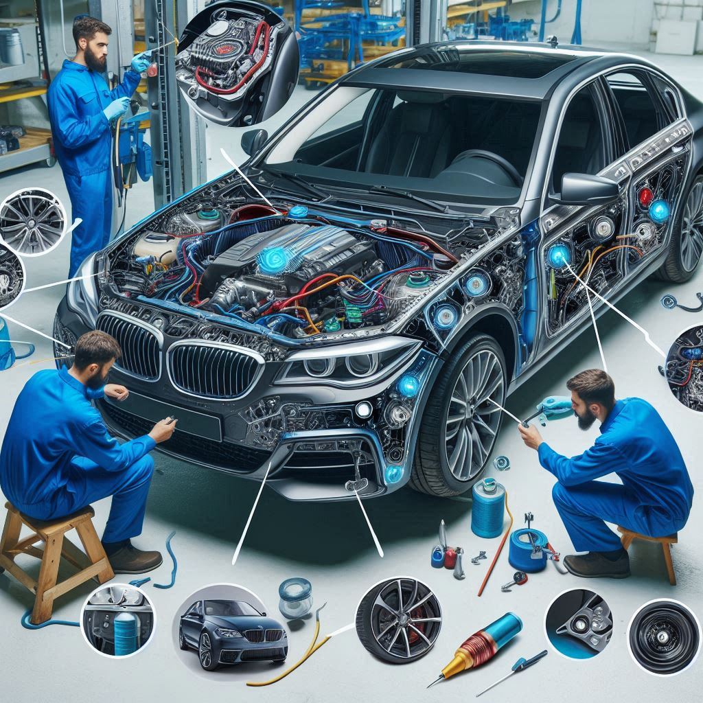 Особенности кузовного ремонта автомобилей иллюстрация